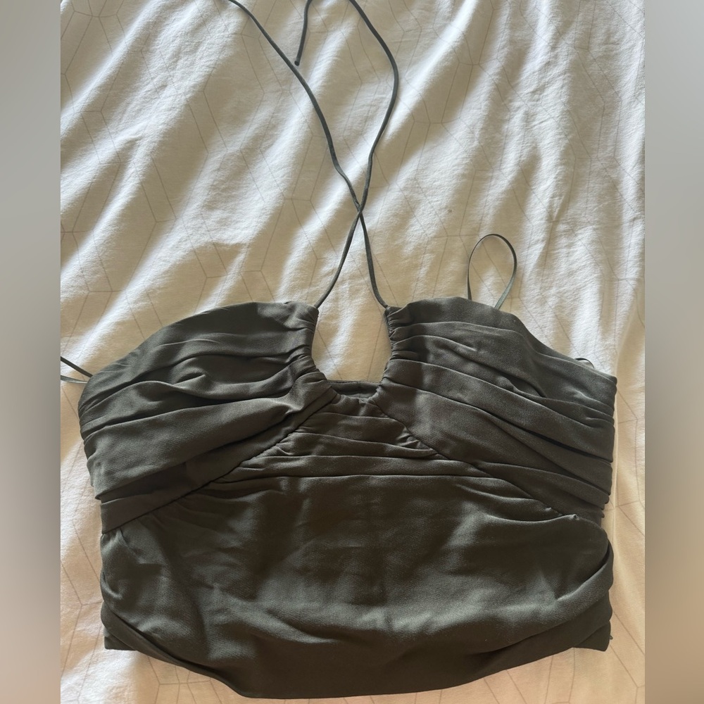 Zara ruched halter top